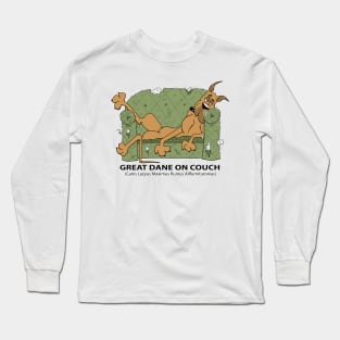 Great Dane On Couch Long Sleeve T-Shirt